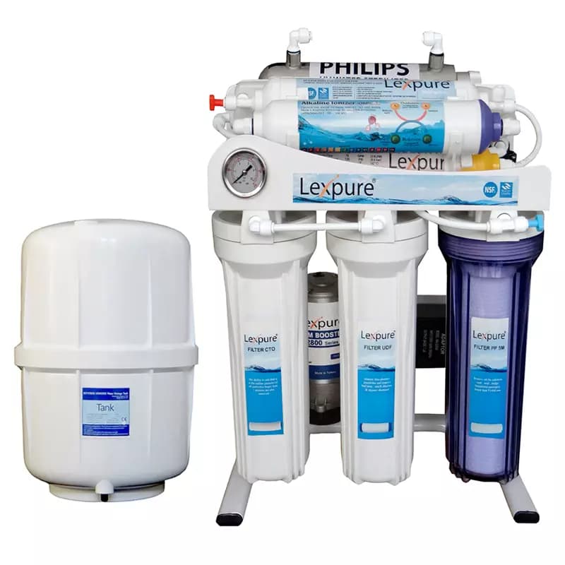 تصفیه آب خانگی ۸ مرحله ای لکس پیور اسمز معکوس مدل RO-LX1780