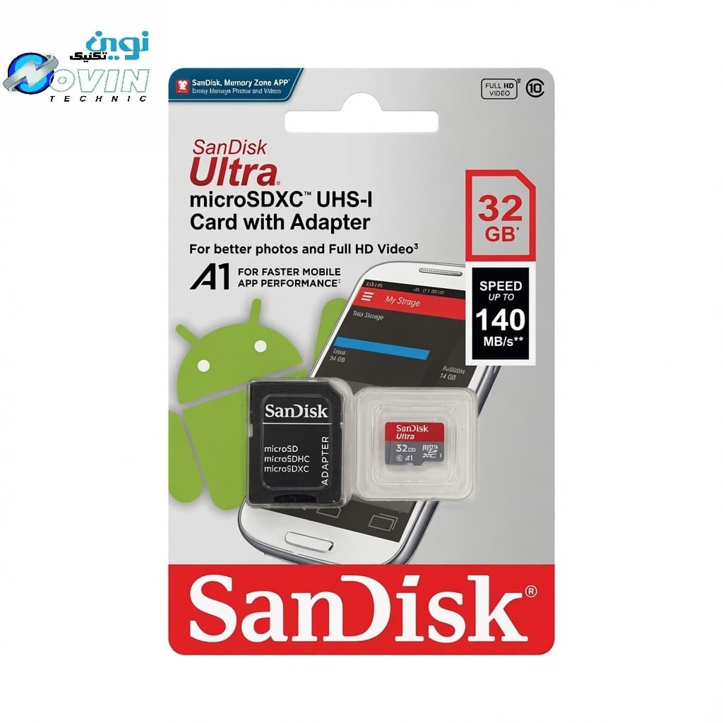 کارت حافظه میکرو SD ظرفیت 32 گیگابایت سن دیسک