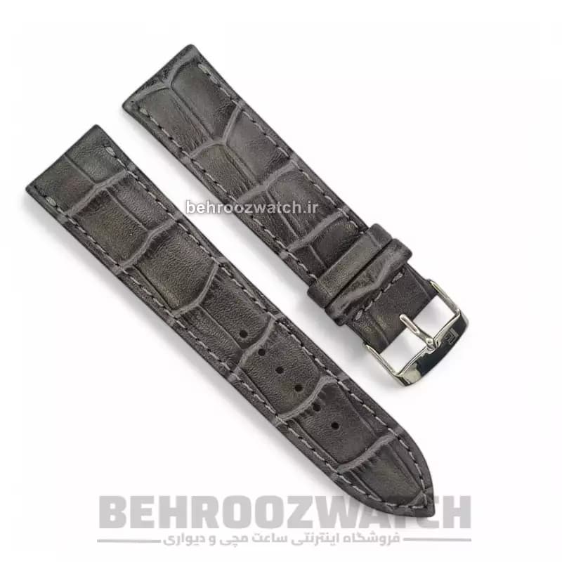 بند ساعت مچی مردانه چرم طبیعی PG طرح دار توسی سایز 22 — تصویر ۳