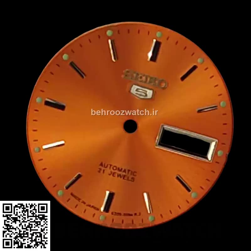 صفحه ساعت مچی سیکو 5 مردانه نارنجی BS5.8-6309