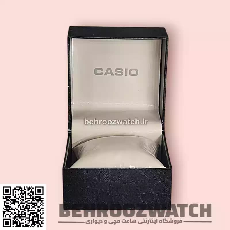 جعبه ساعت مچی کاسیو (CASIO) روکش چرم — تصویر ۴