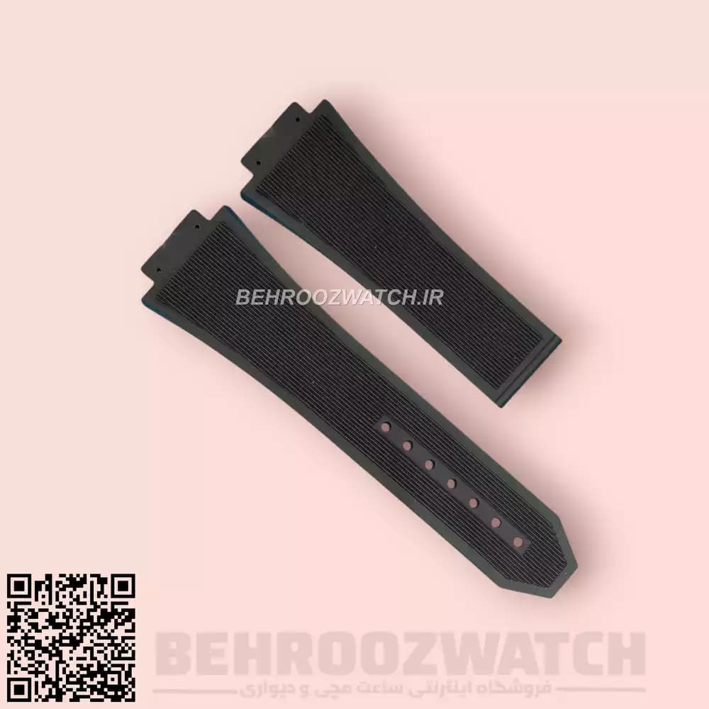 بند ساعت هابلوت رابر مشکی Strap Hublot Big Bang Unico — تصویر ۴