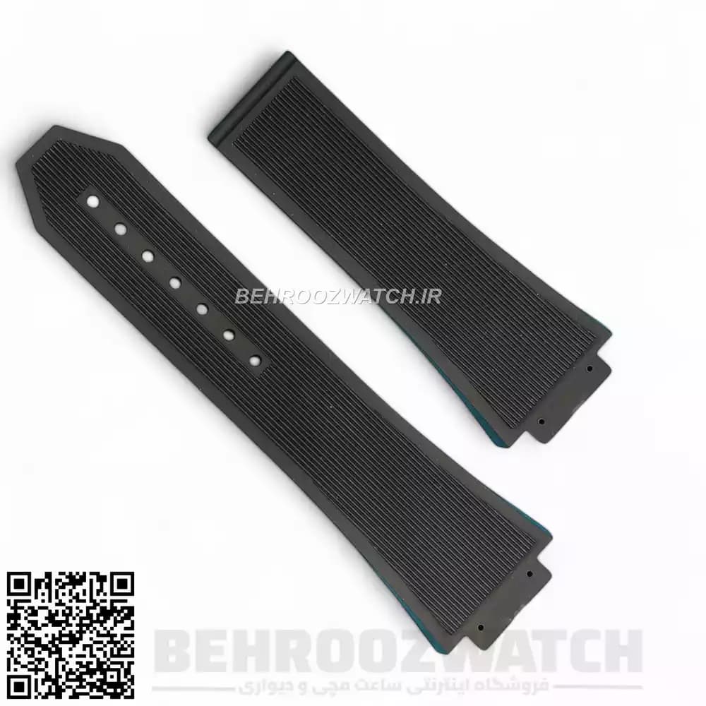 بند ساعت هابلوت رابر مشکی Strap Hublot Big Bang Unico — تصویر ۳