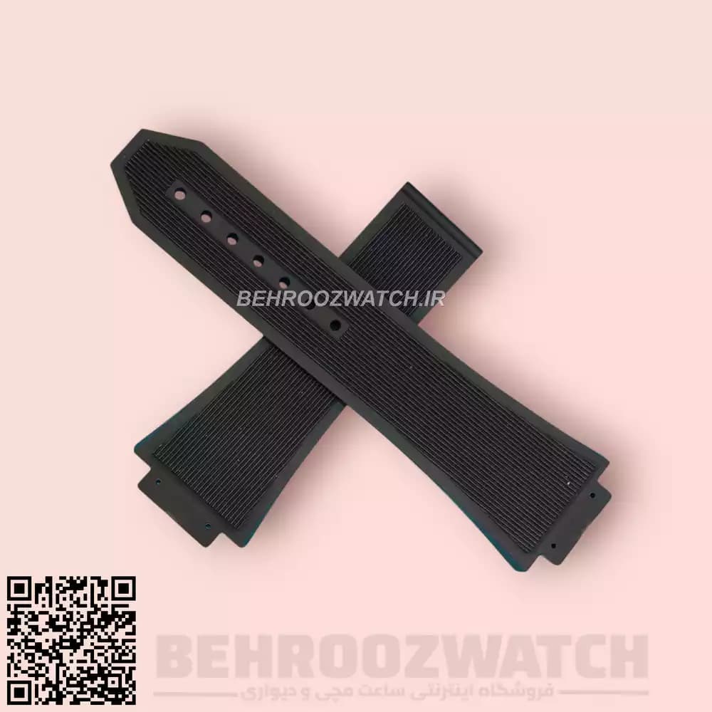 بند ساعت هابلوت رابر مشکی Strap Hublot Big Bang Unico — تصویر ۲