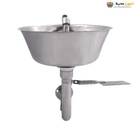 چشم شوی IT350 DD آزمایشگاهی دیواری فاضلاب دار – نقره ای — تصویر ۲