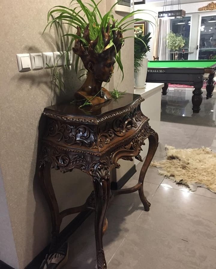 میز کنسول فایبرگلاس رنگ چوب کد 101933
