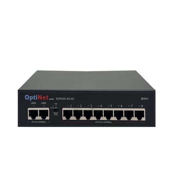 سوییچ 8 پورت POE اپتینت مدل GEP820G-W120C