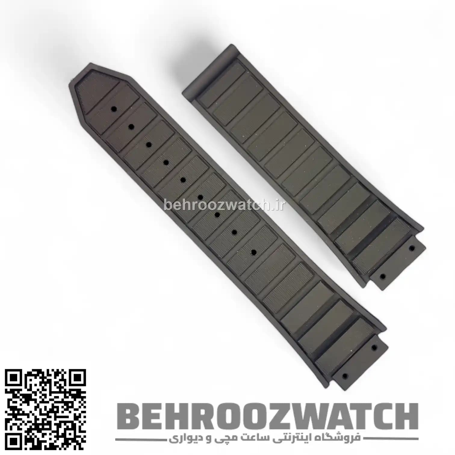 بند ساعت هابلوت رابر مشکی Strap Hublot King Power — تصویر ۲