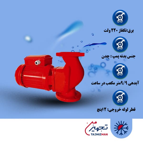 پمپ آب سیرکولاتور خطی نوید موتور مدل 2HV