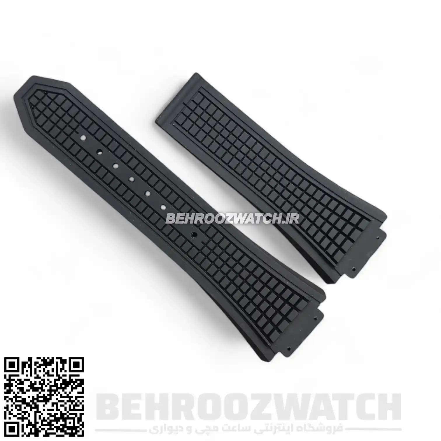بند ساعت هابلوت رابر مشکی Strap Hublot Square Bang — تصویر ۲