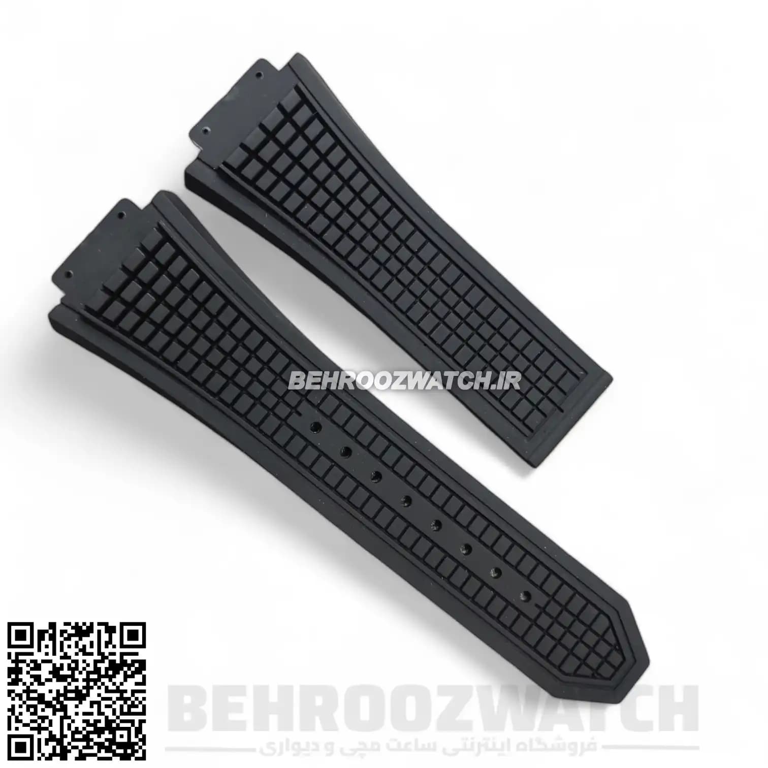 بند ساعت هابلوت رابر مشکی Strap Hublot Square Bang