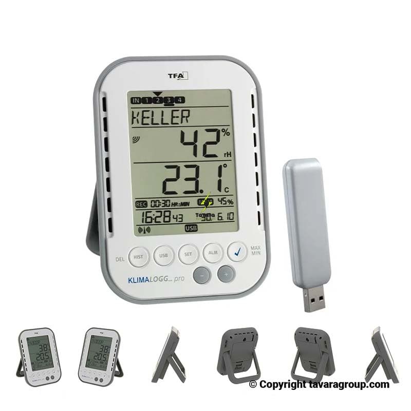 دیتالاگر ثبت دما و رطوبت تفا مدل صنعتی آزمایشگاهی Data Logger TFA 30.3039