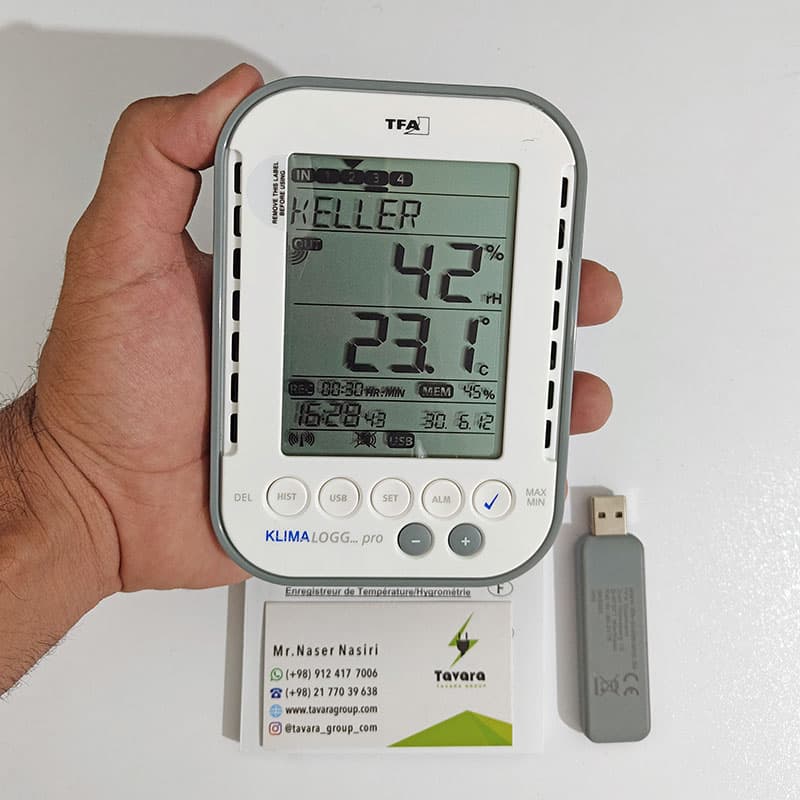 دیتالاگر ثبت دما و رطوبت تفا مدل صنعتی آزمایشگاهی Data Logger TFA 30.3039 — تصویر ۳