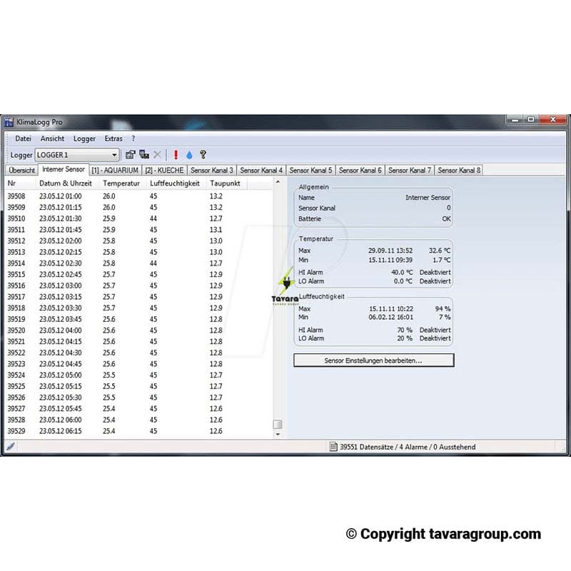 دیتالاگر ثبت دما و رطوبت تفا مدل صنعتی آزمایشگاهی Data Logger TFA 30.3039 — تصویر ۶