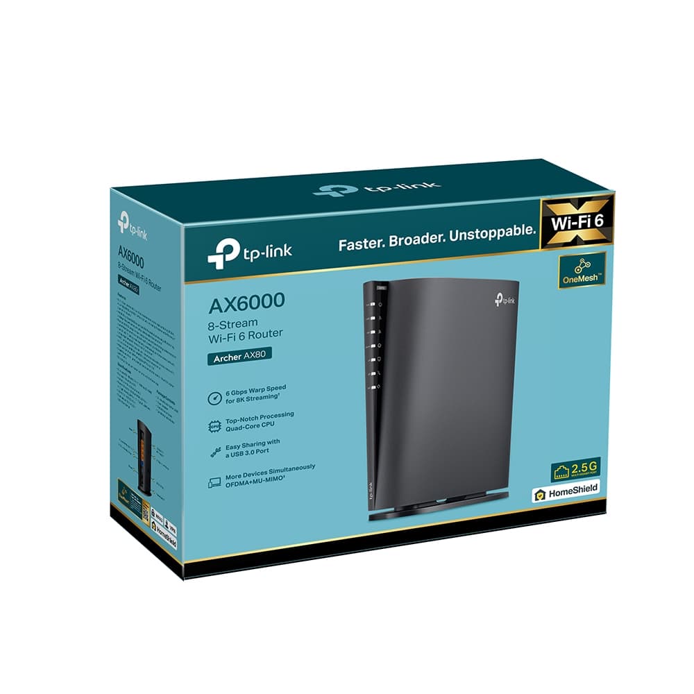 TPLINK Archer AX80 AX6000 8-Stream Wi-Fi 6 Router with 2.5G Port — تصویر ۷