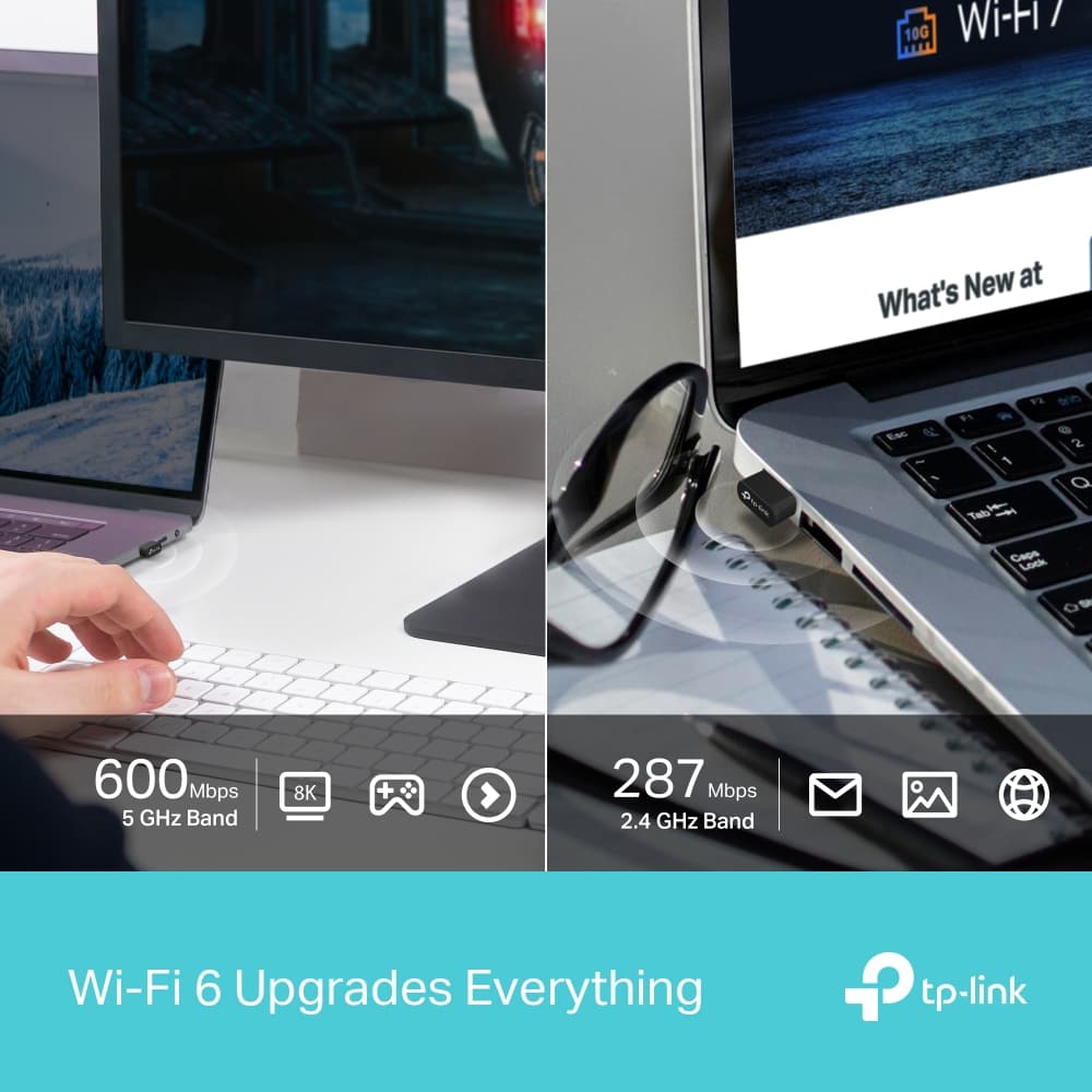 Tplink Archer TX10UB Nano Neu AX900 Nano Wi‑Fi 6 Bluetooth 5.3 USB‑Adapter — تصویر ۷