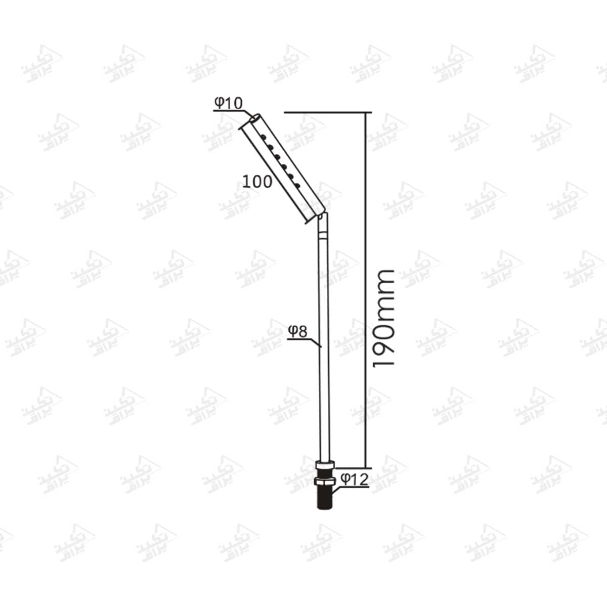 چراغ LED پایه دار مینیمال بلک پال با ترانس فانتونی مدل N905 — تصویر ۲