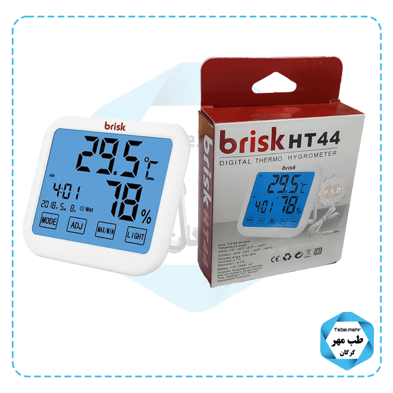 دماسنج و رطوبت سنج دیجیتالی بریسک مدل HT44