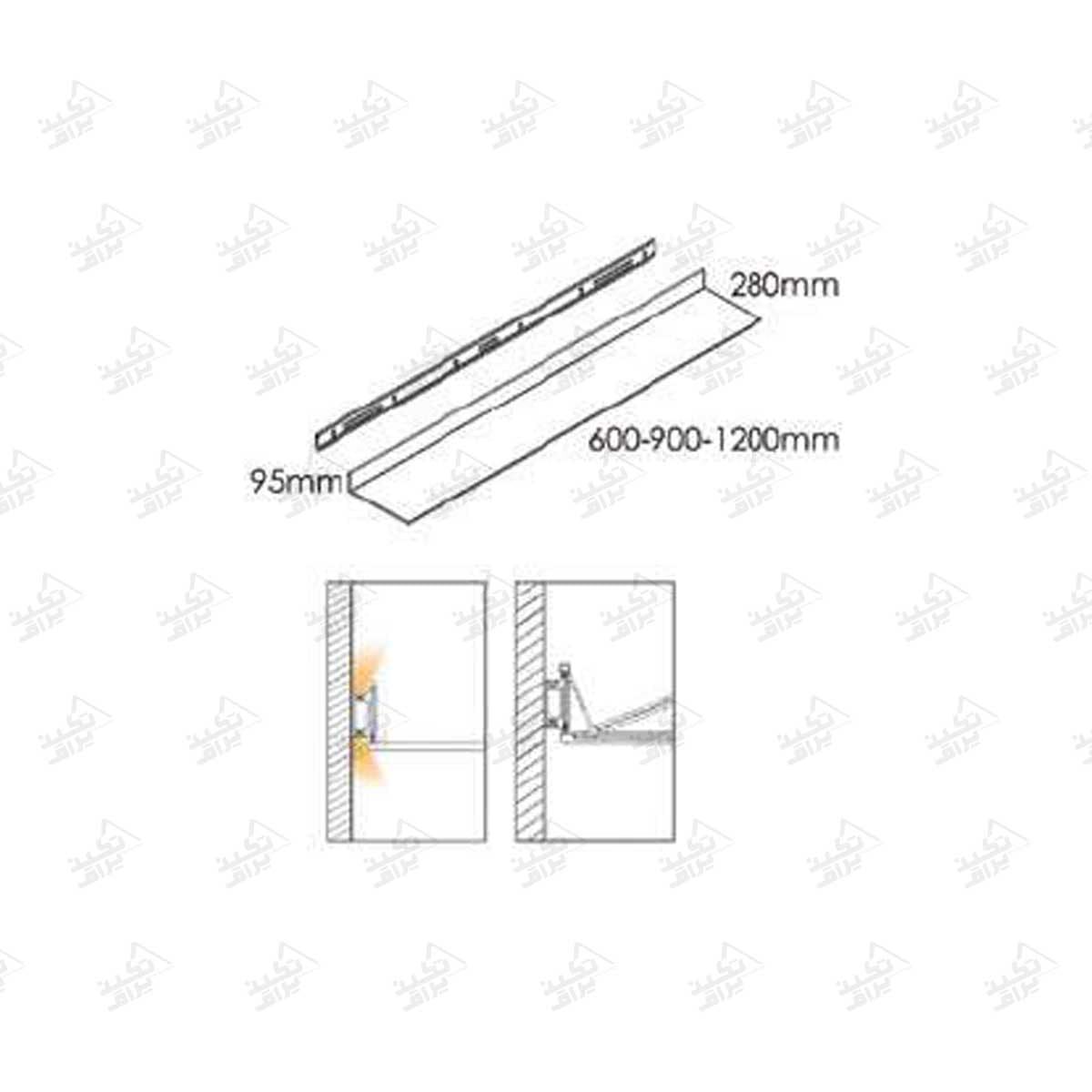چراغ LED شلف آلومینیومی با ترانس فانتونی مدل نکسا N681_N682_N683 — تصویر ۳