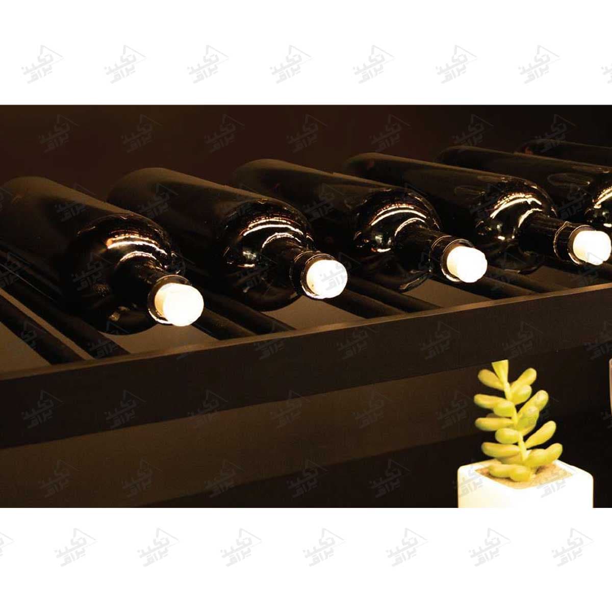 چراغ LED شلف آلومینیومی نگهدارنده بطری مشکی مات با ترانس فانتونی مدل پلانو N671 و N672 — تصویر ۲