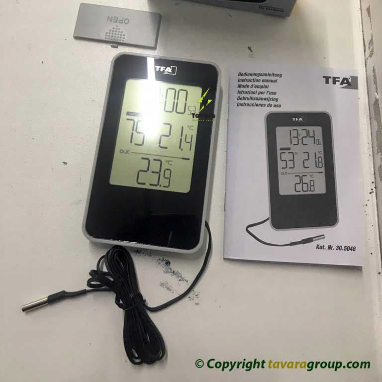 دماسنج و رطوبت سنج – ترموهیدرومتر دیجیتال تی اف ای TFA کد 30.5048 پراب دار — تصویر ۷