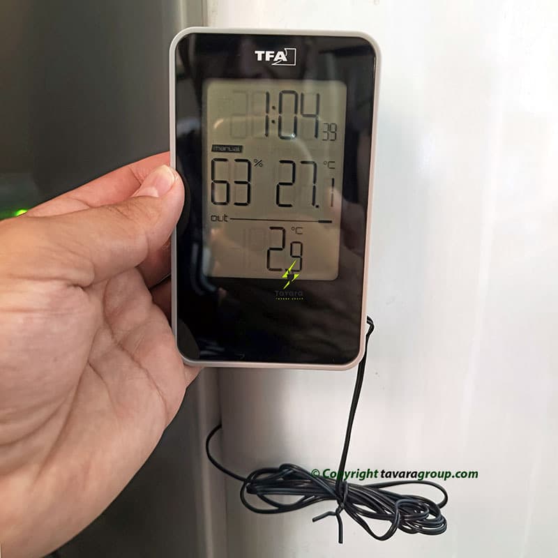 دماسنج و رطوبت سنج – ترموهیدرومتر دیجیتال تی اف ای TFA کد 30.5048 پراب دار — تصویر ۲