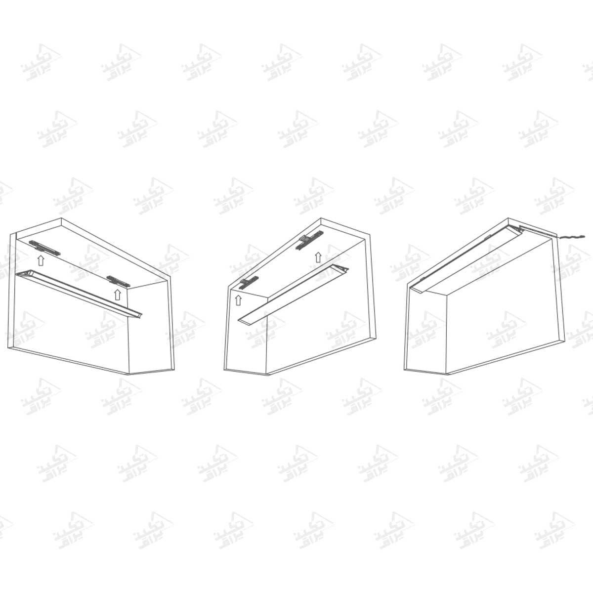 چراغ LED دکوراتیو مثلثی فانتونی مدل زنو N593_N594_N595 — تصویر ۴