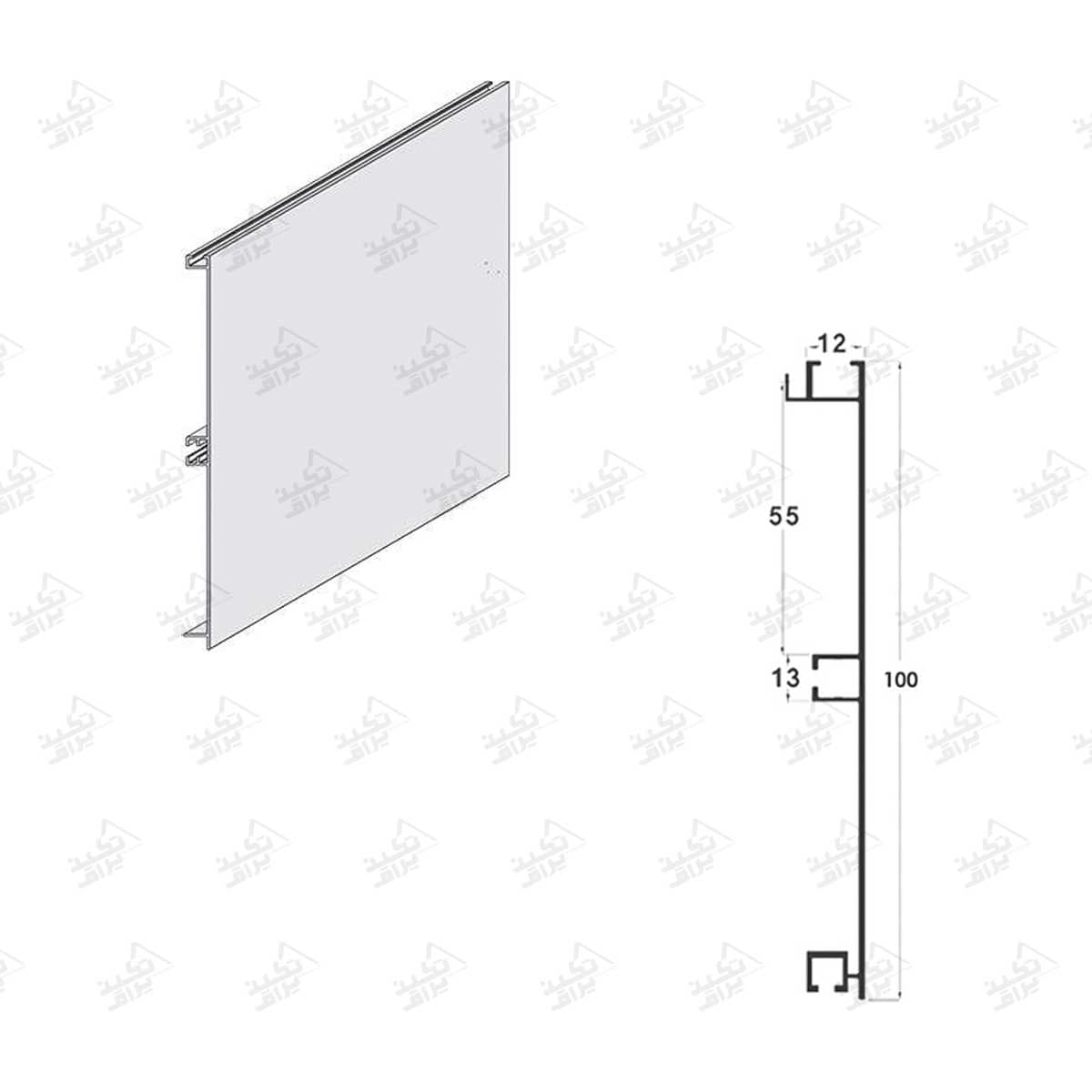 پاخور آلومینیومی ارتفاع 10 سانت فانتونی مدل L501~L503 — تصویر ۳