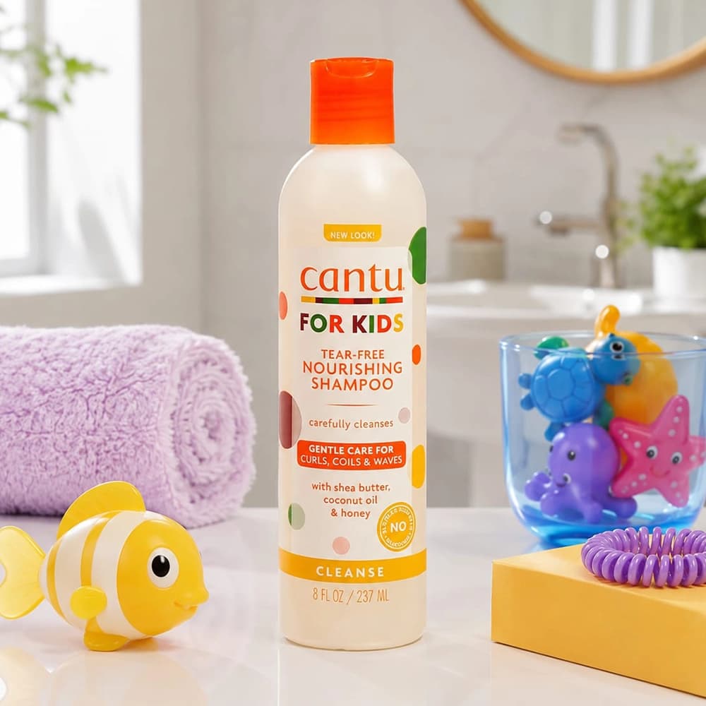 شامپو کودک کنتو | بدون اشک و آبرسان موهای فر Cantu Kids — تصویر ۳