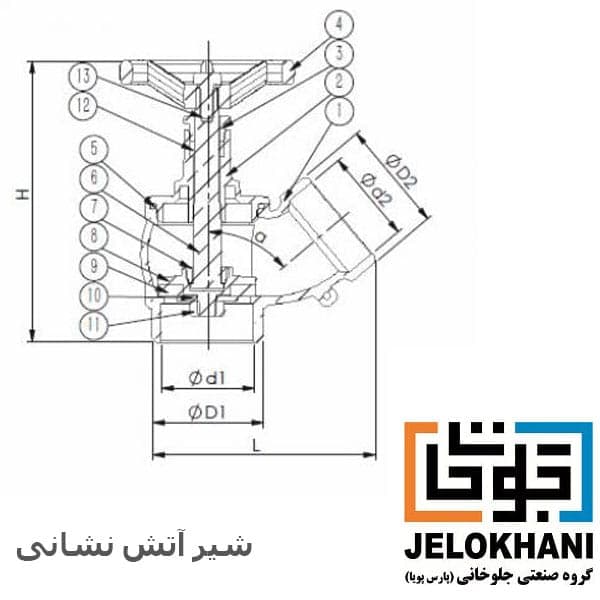 شیر آتش نشانی برنجی کیز ایران 1/2 1 — تصویر ۳