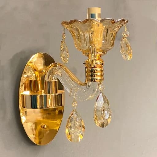لوستر دیواری کلاسیک اصیل تک شاخه