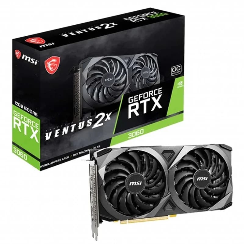 کارت گرافیک ام اس آی استوک مدل MSI VENTUS 2X GeForce RTX 3060 OC 12GB GDDR6 — تصویر ۲