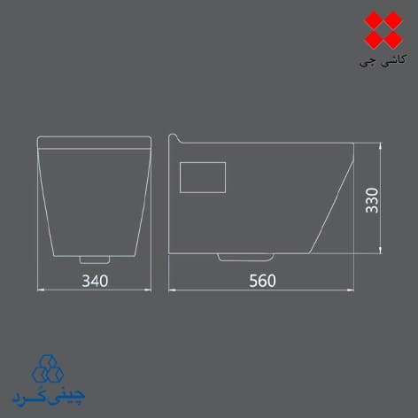 توالت فرنگی وال هنگ فیتونیا درجه 1 — تصویر ۳