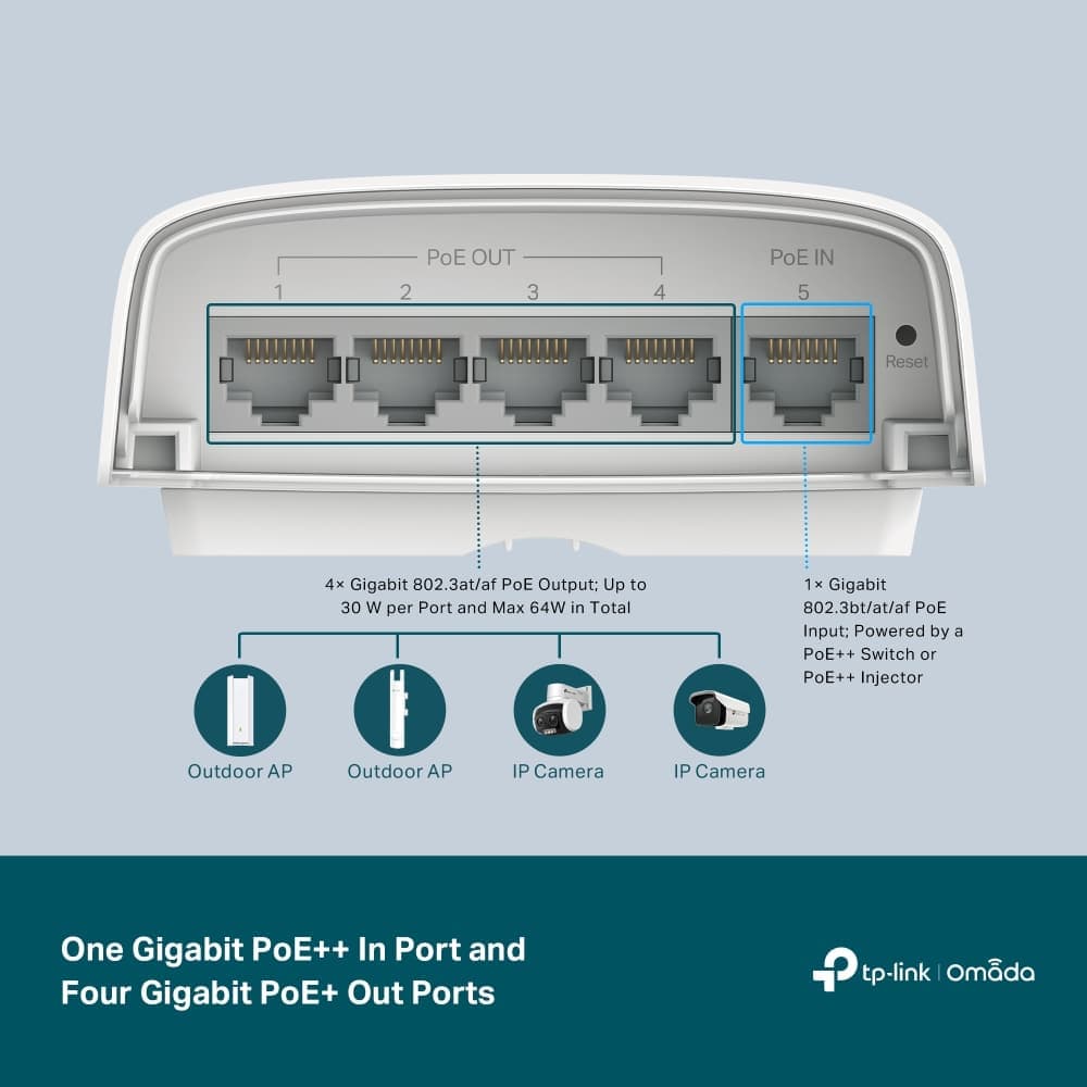 Tplink SG2005P-PD سوییچ شبکه ۵ پورت poe — تصویر ۲