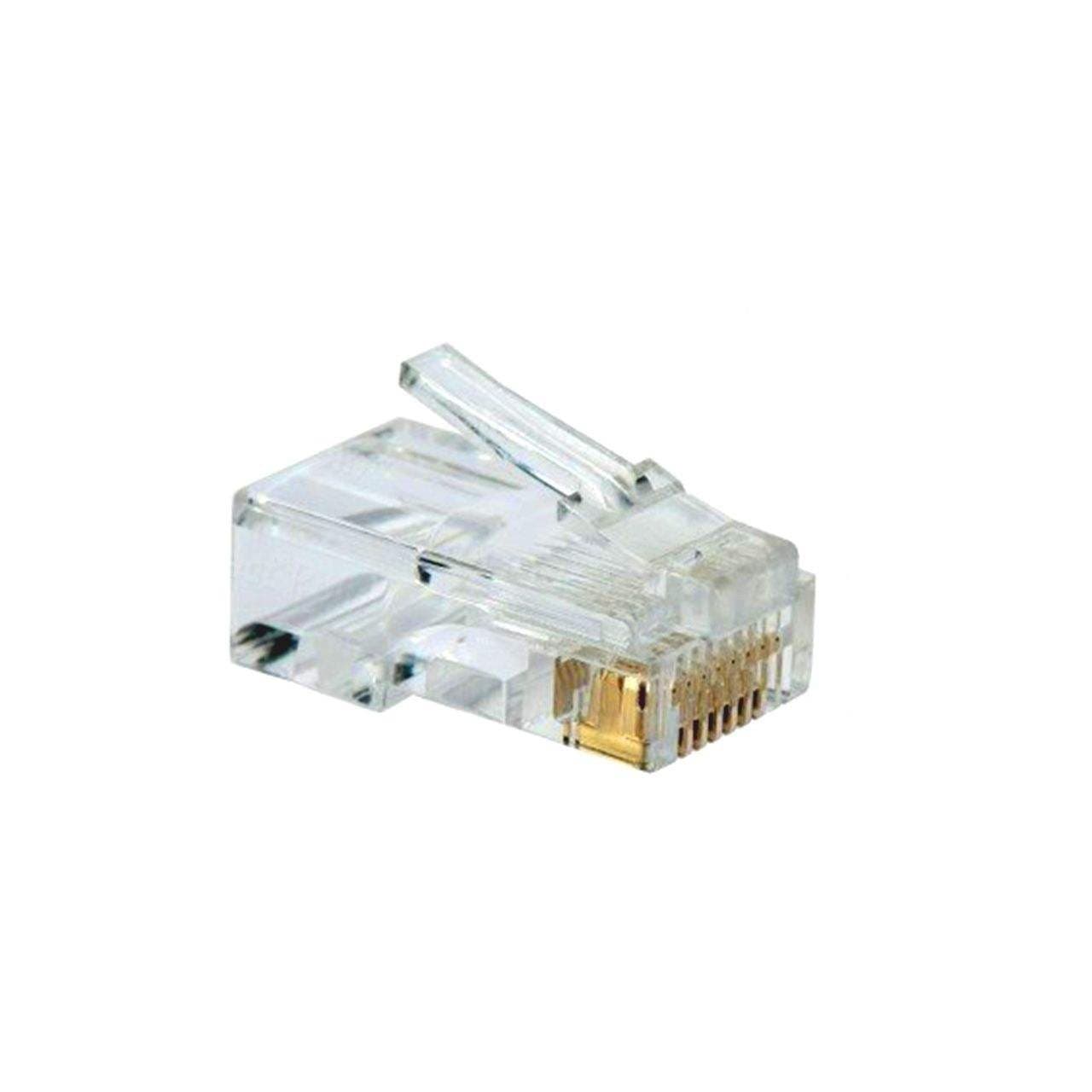 کانکتور RJ45 cat 6 پلاستیکی مارک AMP بسته ۱۰۰ عددی