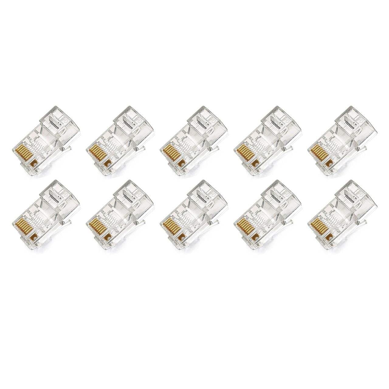 کانکتور RJ45 cat 6 پلاستیکی مارک AMP بسته ۱۰۰ عددی — تصویر ۲