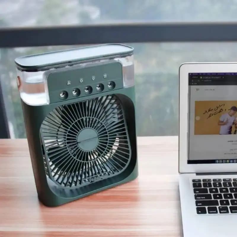پنکه مه پاش رومیزی AIR COOLER FAN (سایز بزرگ) کد1912 — تصویر ۷