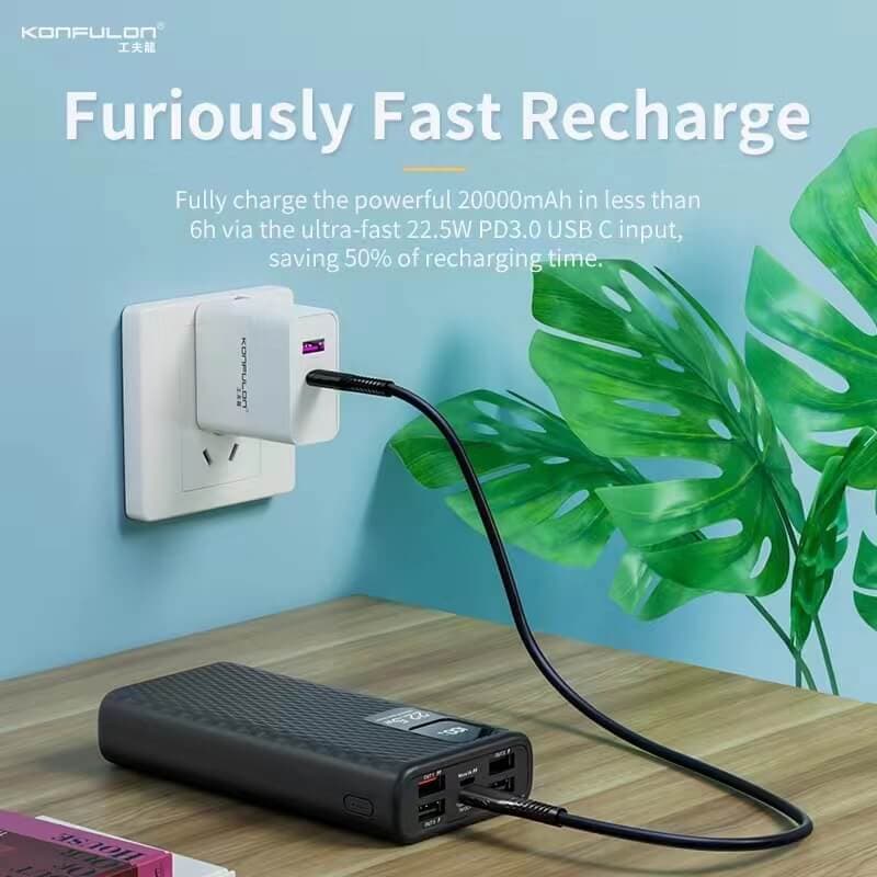 برد و کیس پاوربانک فست شارژ کانفلون 20000mAh مدل Joko A29Q — تصویر ۵