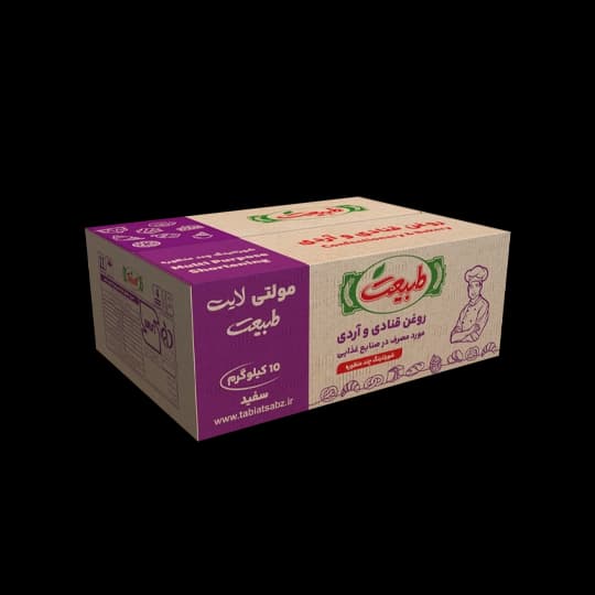 روغن قنادی و آردی مولتی لایت سفید10 کیلویی طبیعت