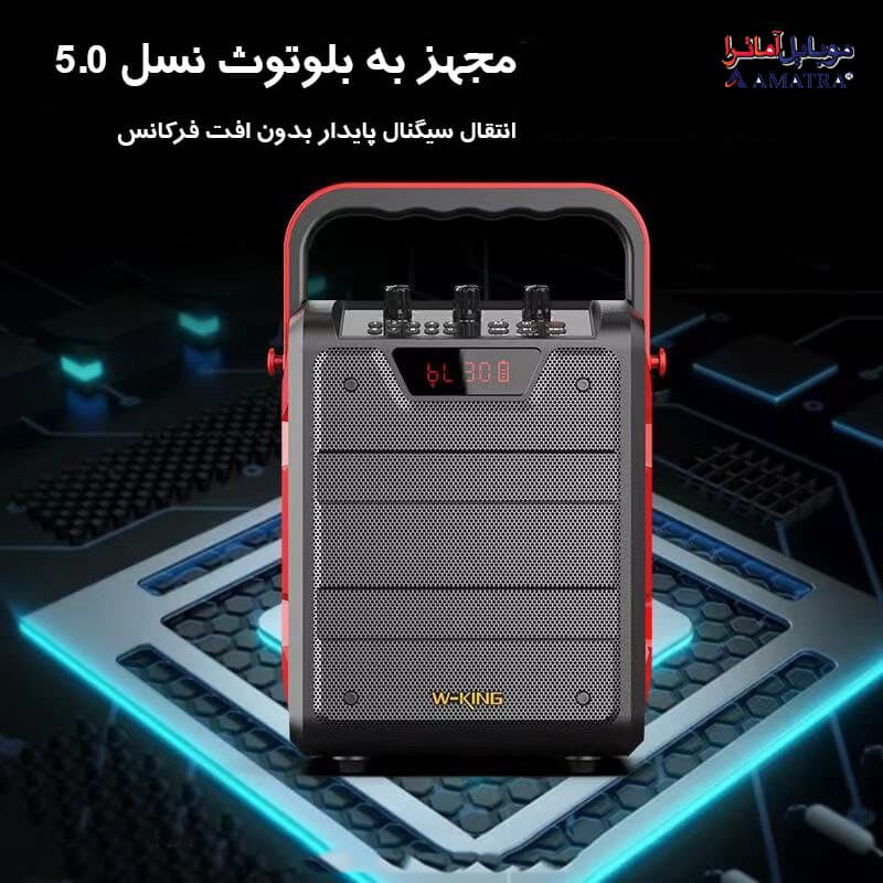 اسپیکر بلوتوثی دبلیو کینگ مدل T2S — تصویر ۴