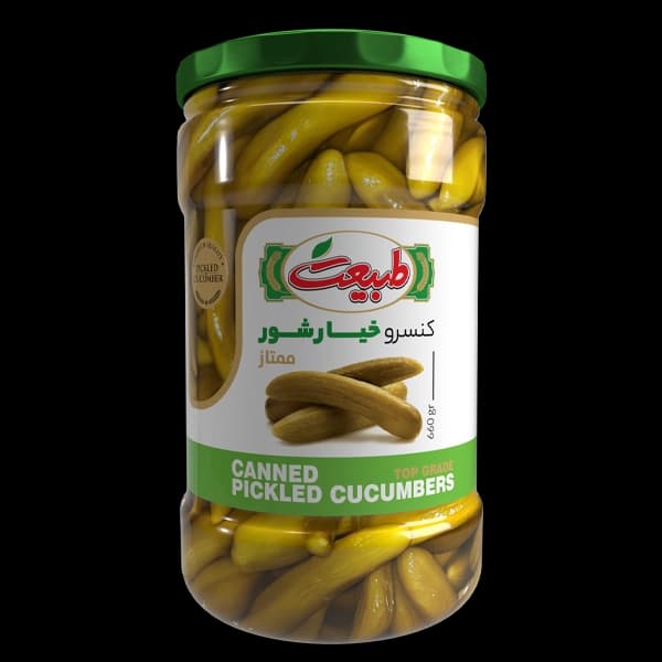 کنسرو خیارشور ممتاز 660 گرمی طبیعت