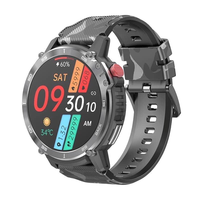 ساعت هوشمند مدل C22 Pro Smart Watch ارتشی طوسی — تصویر ۶