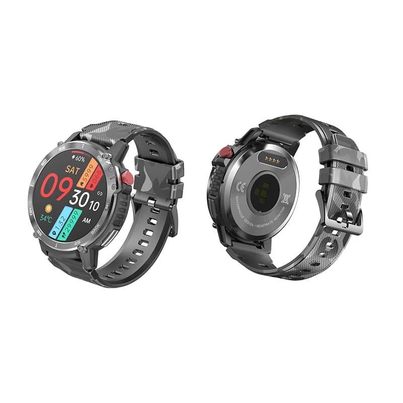 ساعت هوشمند مدل C22 Pro Smart Watch ارتشی طوسی — تصویر ۵