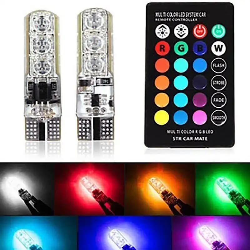 چراغ خودرو مولتی کالر ریموت دار مدل LED بسته 2 عددی کد890 — تصویر ۳