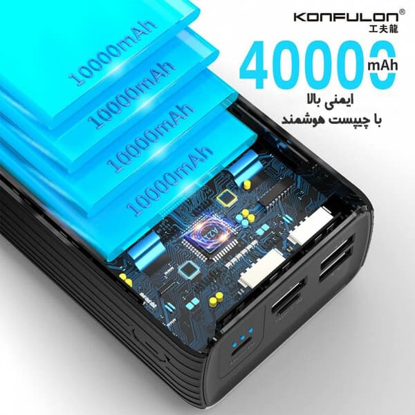 پاوربانک کانفلون 40000 میلی آمپر مدل A21L — تصویر ۳