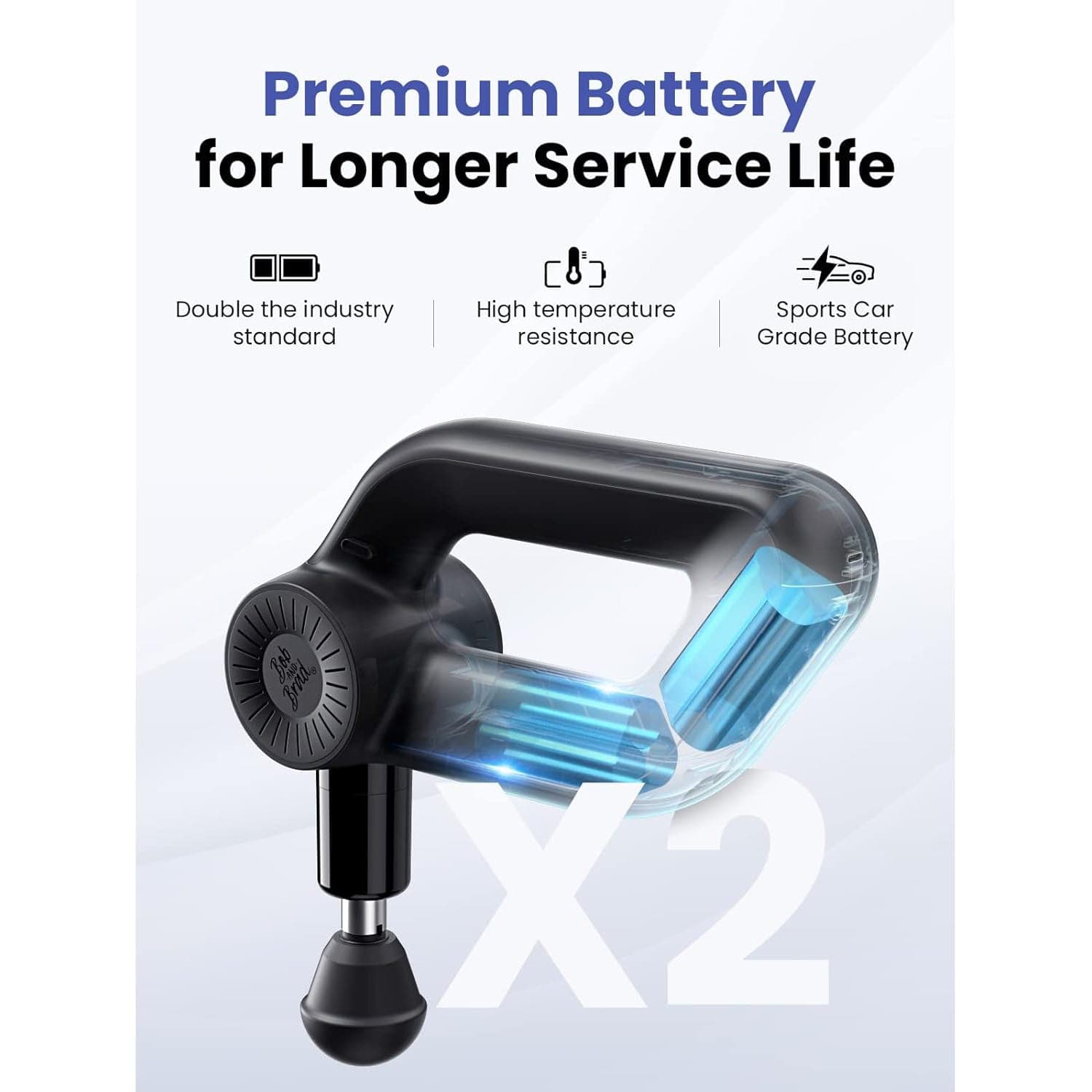 ماساژور تفنگی Bob and Brad D6 Pro — تصویر ۴