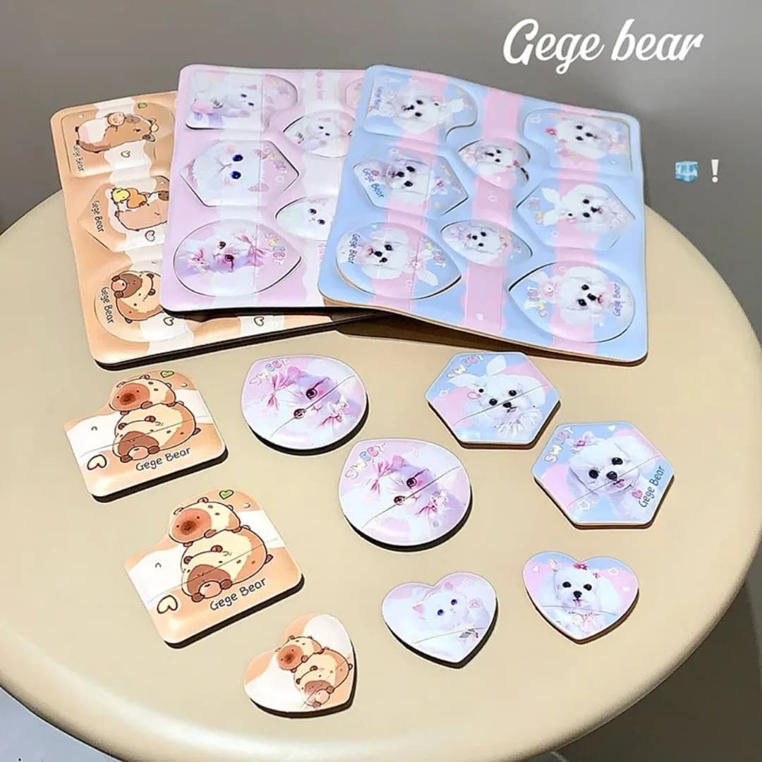 پد آرایشی ۸ تکه پازلی Gege Bear