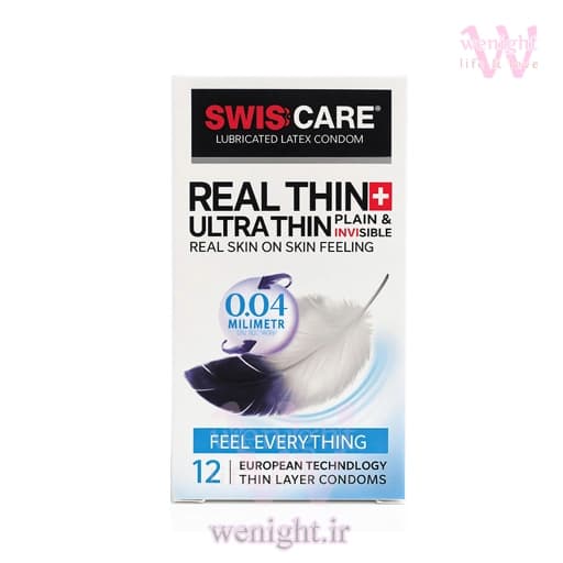 کاندوم بسیار نازک سوئیس کر Swisscare Real Thin | ارسال محرمانه