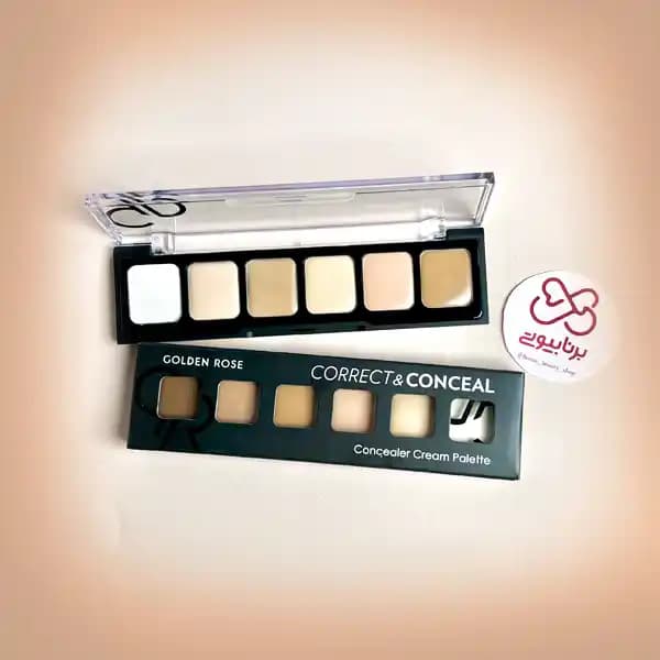 پالت کانتور و کانسیلر کرمی گلدن رز | Concealer Cream palette | مدل CORRECT & CONCEAL