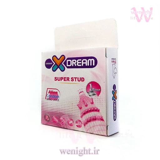 کاندوم فضایی دکمه دار ایکس دریم Super Stud | بسته‌بندی محرمانه